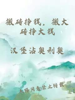 搬砖挣钱，搬大砖挣大钱