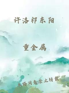 许洛祁东阳