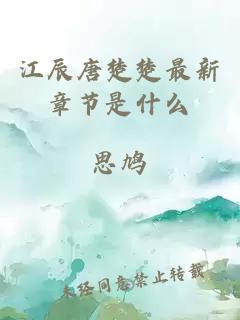 江辰唐楚楚最新章节是什么