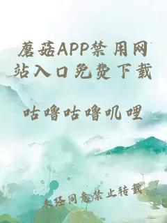 蘑菇APP禁用网站入口免费下载