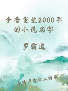 李晋重生2000年的小说名字