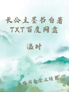 长公主墨书白著TXT百度网盘