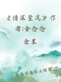 《情深至浅》作者:舍念念